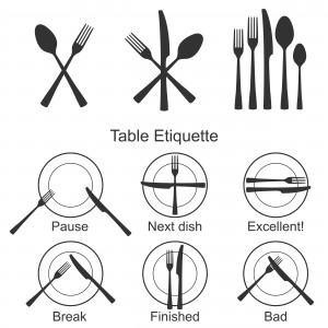 Dining etiquettes of elite people